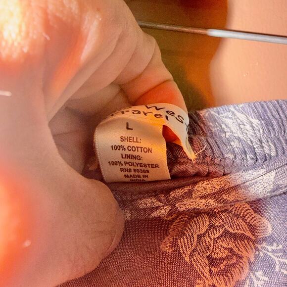 Studio West Apparel Women's Blue Floral Midi Skirt - Size Large - Picture 7 of 7